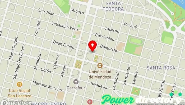 mapa de Garantizar Institución financiera en Río Cuarto