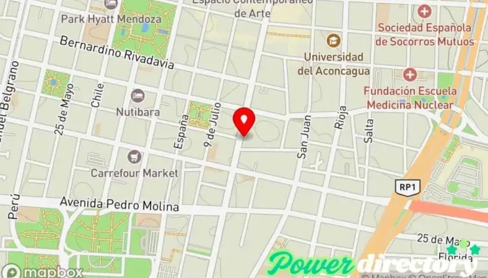 mapa de Garantizar Institución financiera en Mendoza