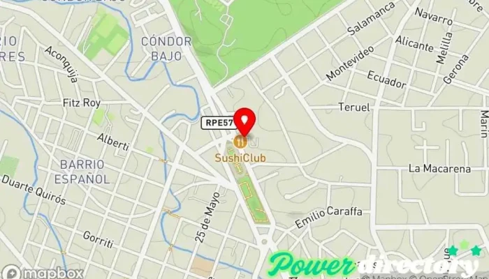 mapa de GEORGINA ARRETCHE Beuty and Helth Center Esteticista, Kinesiólogo, Cirujano plástico, Centro de salud en Villa Allende