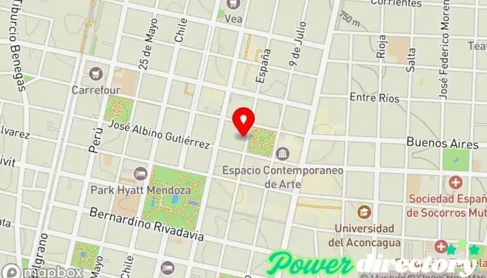 mapa de GEVA Agencia de préstamos en Mendoza
