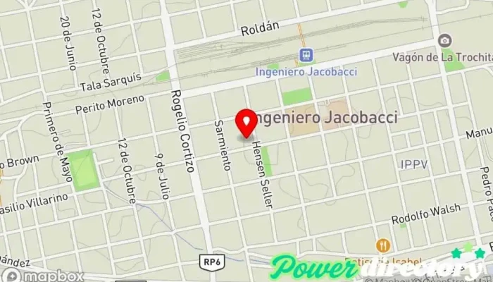 mapa de Gimnasio Municipal Gimnasio en Ingeniero Jacobacci