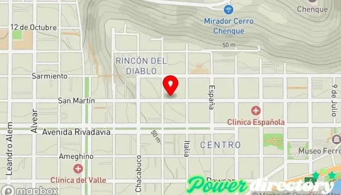 mapa de Golcred Agencia de préstamos, Institución financiera en Comodoro Rivadavia
