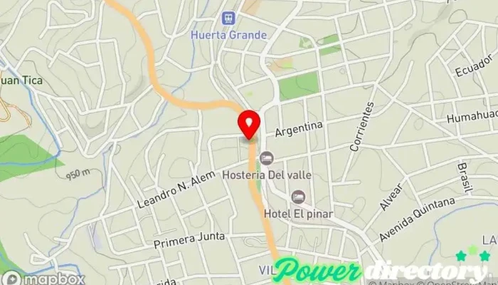 mapa de GRUPO HUERTA inmobiliraria Agencia inmobiliaria en Huerta Grande