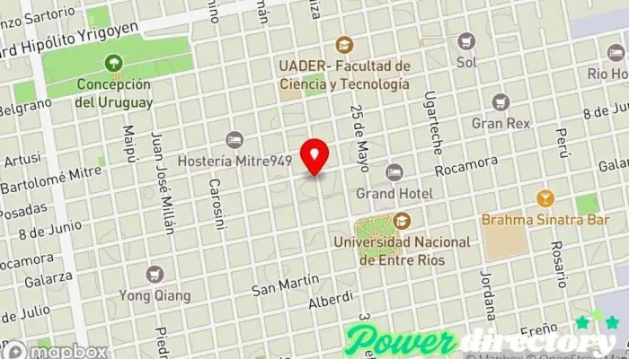 mapa de HOGAR LATINO Oficinas de empresa en Concepción del Uruguay
