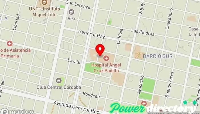mapa de Hospital Ángel C. Padilla Hospital general, Médico en San Miguel de Tucumán