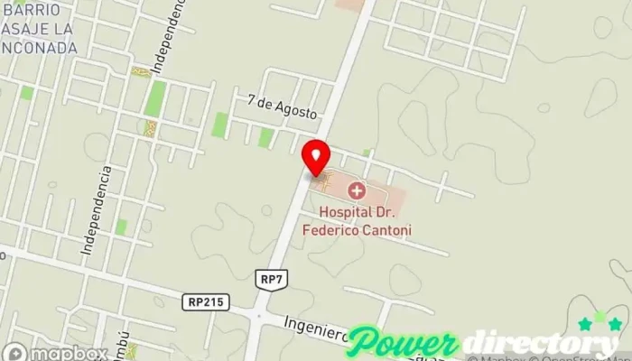mapa de Hospital Dr. Federico Cantoni Hospital en Villa Aberastain