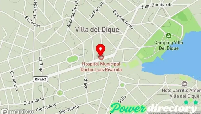 mapa de Hospital Villa del Dique Hospital en Villa del Dique