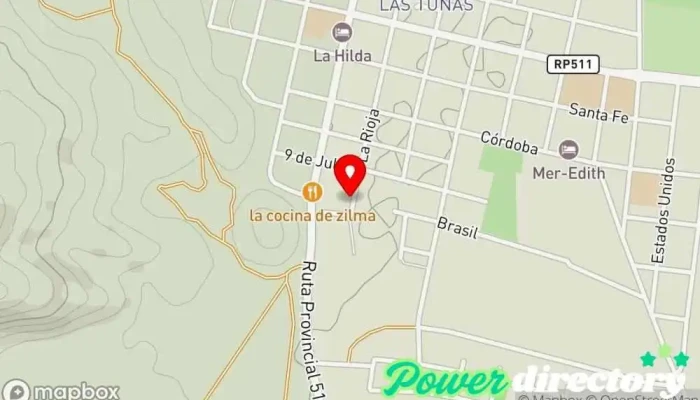 mapa de Hostel Valle Fértil Albergue en Villa San Agustín