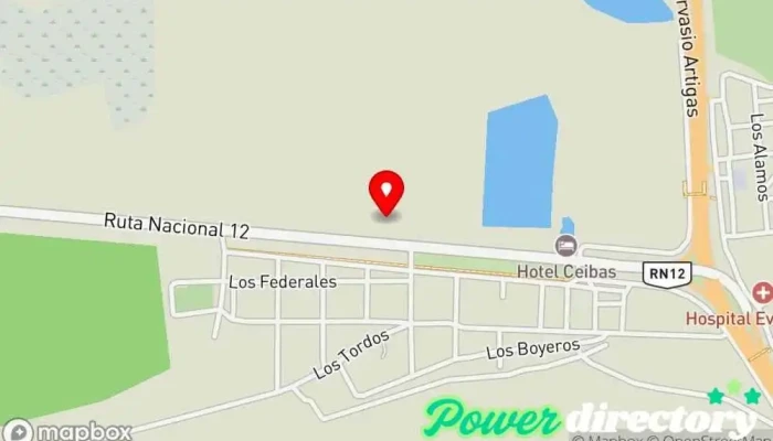 mapa de Hotel Ceibas Hotel en Ceibas