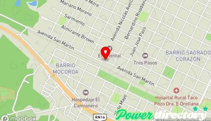 mapa de HOTEL OASIS TACO POZO Hotel en Taco Pozo