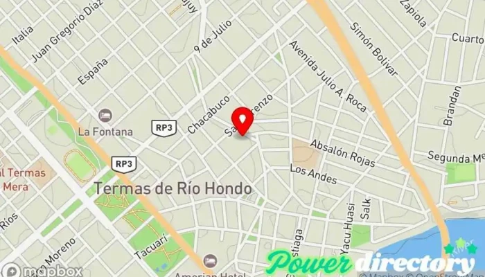 mapa de Hotel Termal Los Cardones & Spa Hotel en Termas de Río Hondo
