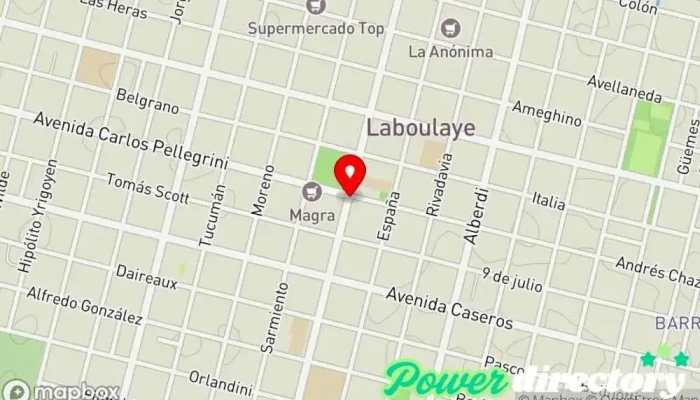 mapa de ICBC Banco, Cajeros automáticos, Banco de inversión en Laboulaye