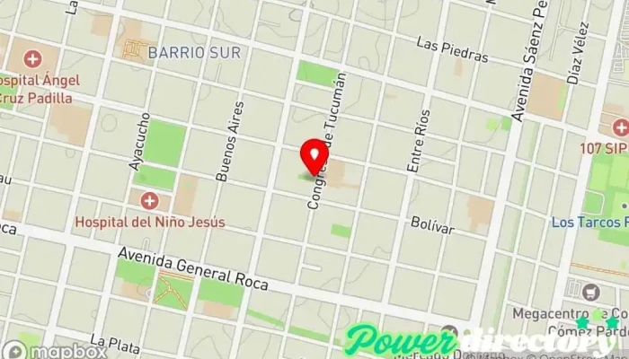 mapa de Instituto Club de natación en San Miguel de Tucumán
