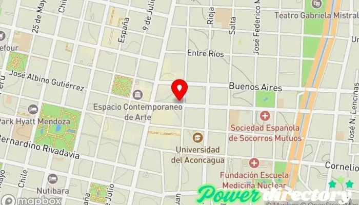 mapa de INSTITUTO PROVINCIAL DE LA VIVIENDA Autoridad reguladora de las viviendas, Oficina de gobierno local en Mendoza