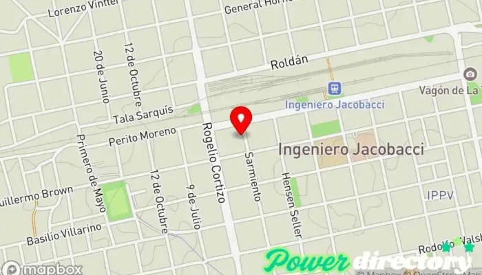 mapa de Jacobacci Padel & Fitness Gimnasio en Ingeniero Jacobacci