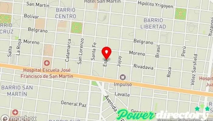 mapa de Kénesis Clínica de fisioterapia en Corrientes