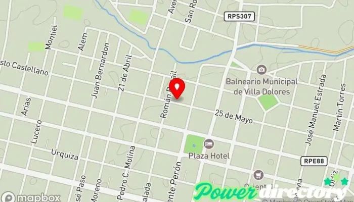 mapa de Kine Kinesiología y Fitoterapia Fisioterapeuta en Villa Dolores