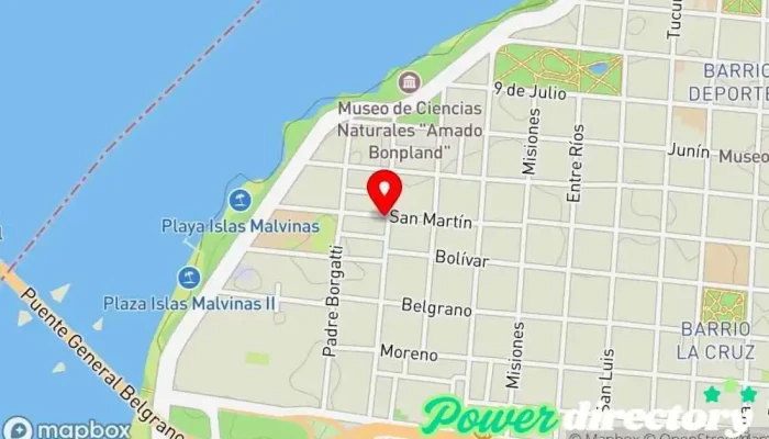 mapa de Kinesia Global Clínica de fisioterapia en Corrientes