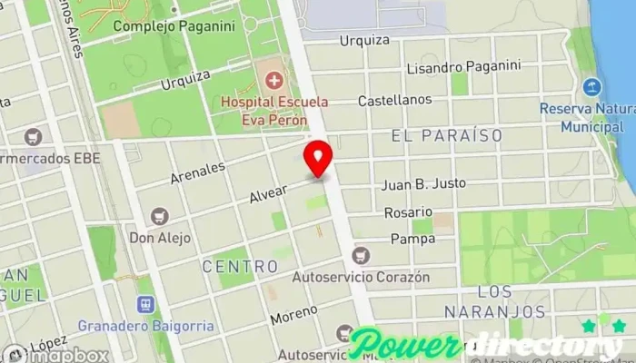 mapa de Kinesio Baigorria Kinesiólogo en Granadero Baigorria