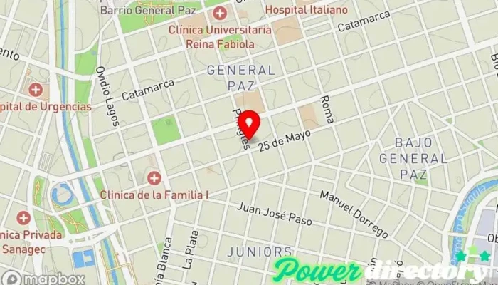 mapa de Kinesiología a domicilio Córdoba Fisioterapeuta en Córdoba