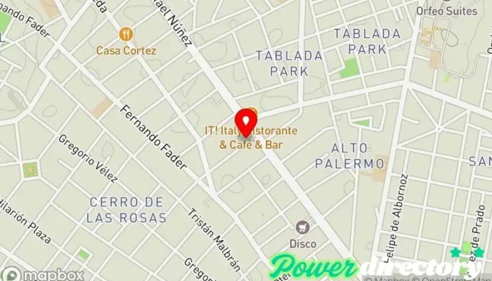 mapa de Kinesiología Fisioterapia y pilates Asesor médico en Córdoba