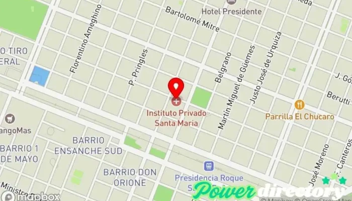 mapa de KINESIOLOGÍA Graciela B. Caballo Kinesiólogo en Sáenz Peña