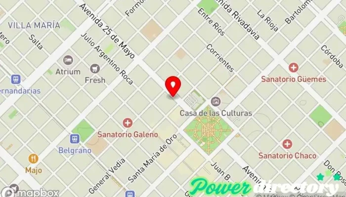 mapa de Kinesiología Instituto de Rehabilitación Integral Clínica de fisioterapia, Fisioterapeuta en Resistencia