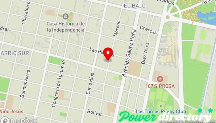 mapa de Kinesiologia Tucuman S.r.l. Fisioterapeuta en San Miguel de Tucumán