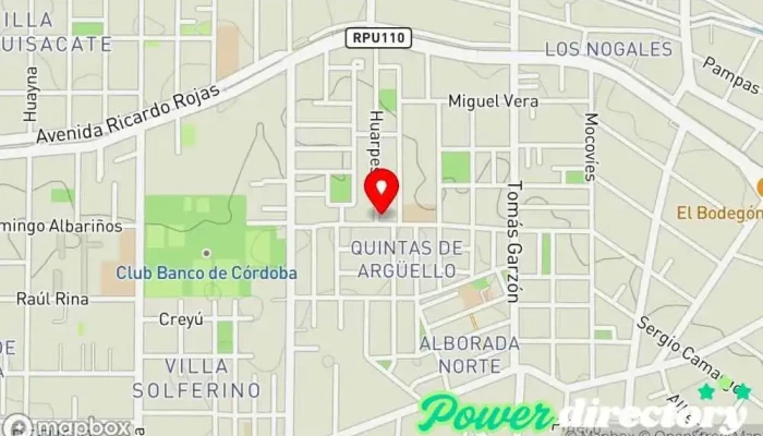 mapa de Kinesiología y Fisioterapia Cecilia Francescutti Fisioterapeuta en Córdoba