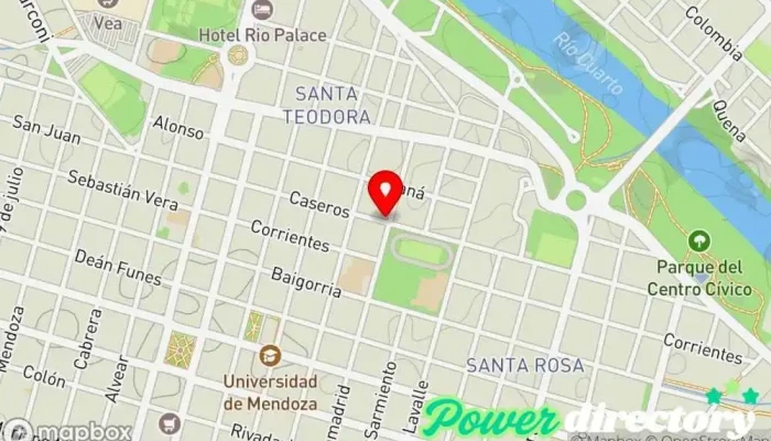 mapa de Kinesiología y Fisioterapia Florencia Principi Fisioterapeuta en Río Cuarto