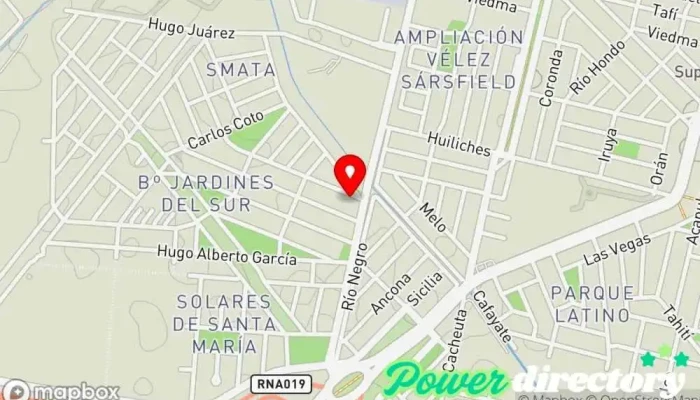 mapa de Kinesiologia y Fisioterapia LMG Centro de salud y bienestar en Córdoba