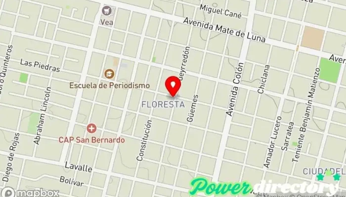 mapa de Kinesiologia y Fisioterapia Fisioterapeuta en San Miguel de Tucumán