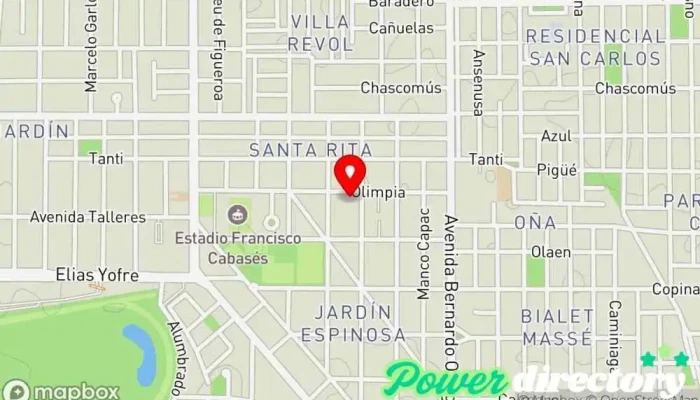 mapa de Kinesiología y Fisioterapia Fisioterapeuta, Centro de rehabilitación en PAH
