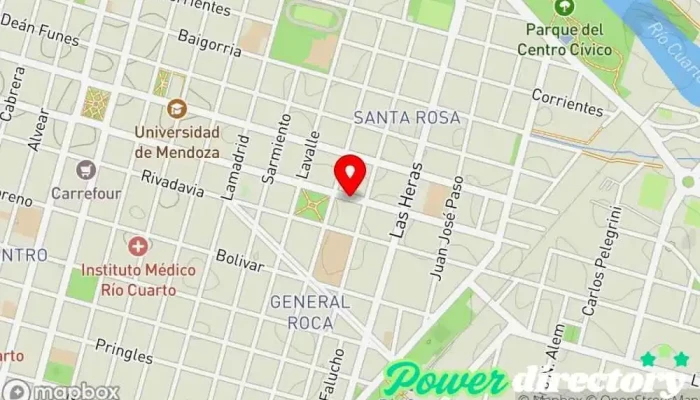 mapa de Kinesiologia Y Fisioterapia Rio Cuarto Centro de salud y bienestar en Río Cuarto