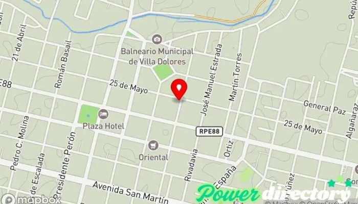 mapa de Kinesiologia y Fisioterapia Silvina Diaz Oficina médica en Villa Dolores