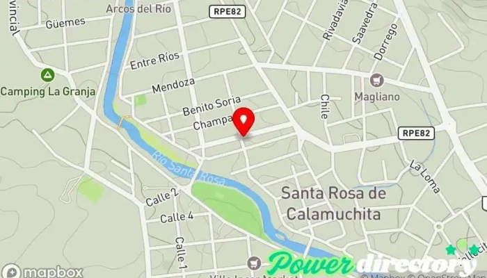 mapa de Kinesiología Y Fisioterapia Vargas Marta Médico en Santa Rosa de Calamuchita