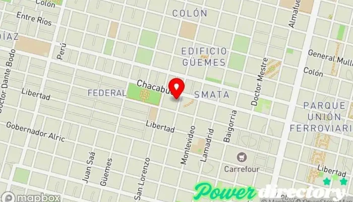 mapa de KINESIOLOGIA Y FISIOTERAPIA WALTER ZALAZAR Clínica de fisioterapia en Villa Mercedes