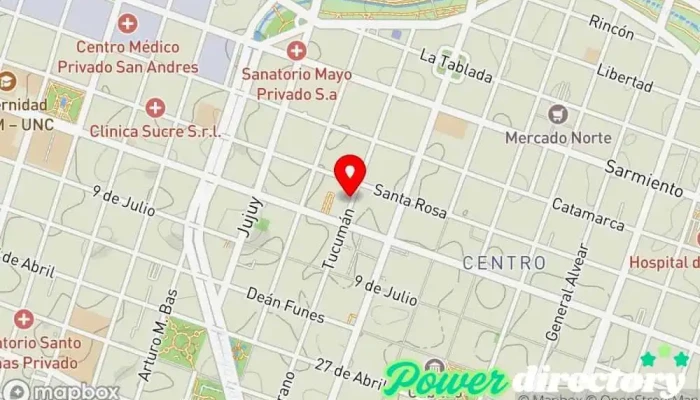 mapa de KinesioTraining - Kinesiología, Fisioterapia Y Quiropraxia Kinesiólogo en Córdoba