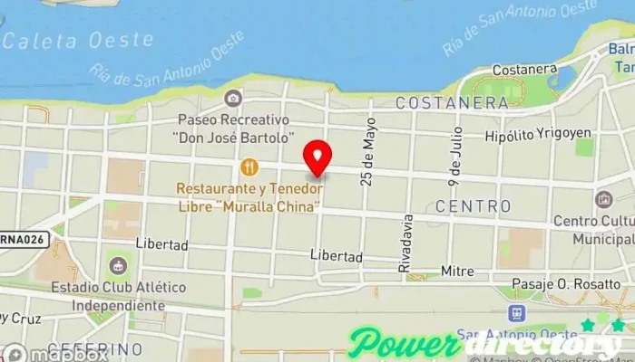 mapa de Kinesis Clínica ambulatoria en San Antonio Oeste