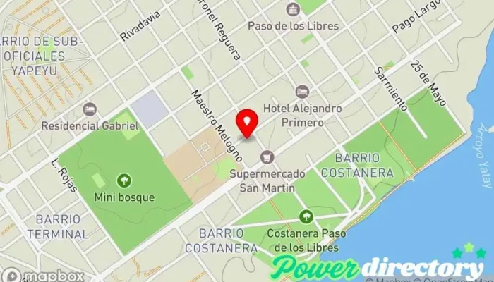 mapa de Kinetic Muscle Gimnasio en Paso de los Libres