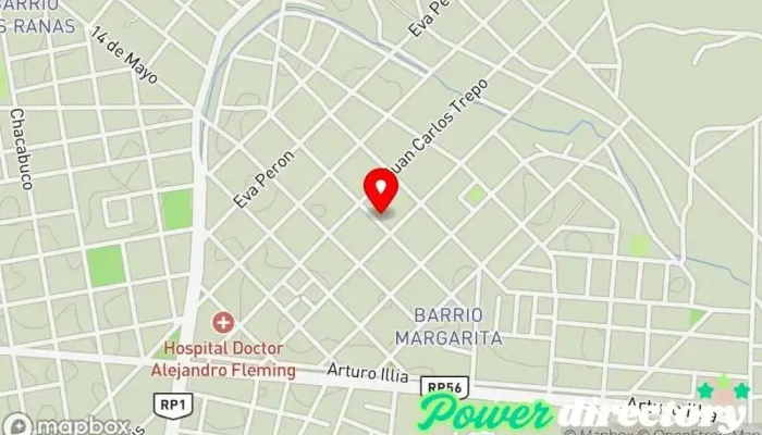 mapa de Kinétika Fisioterapeuta en La Leonesa