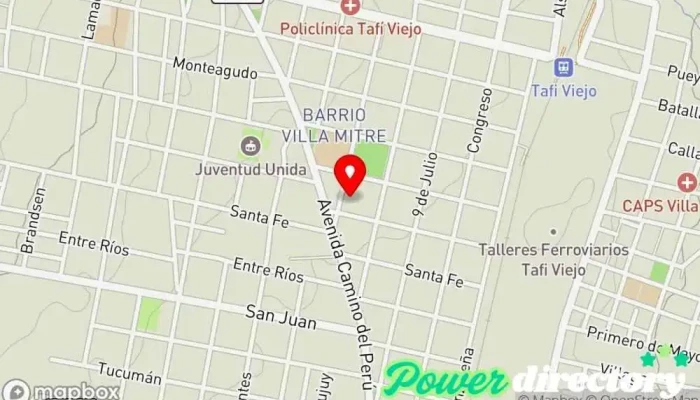 mapa de Klga. Aunins, Leonor Fisioterapeuta en Tafí Viejo