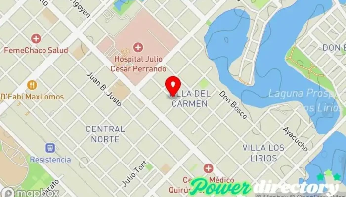 mapa de Klga. Espinoza, Norma del Rosario Fisioterapeuta en Resistencia
