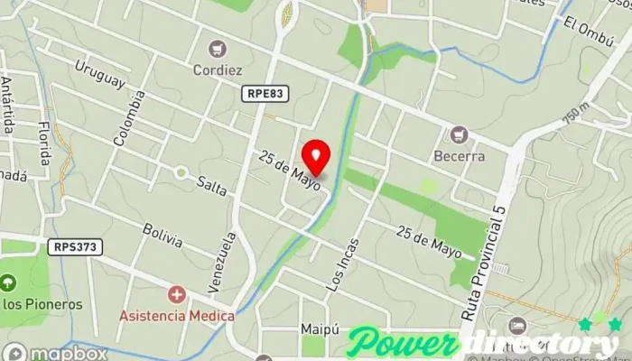 mapa de Korper Centro educativo en Villa Gral. Belgrano