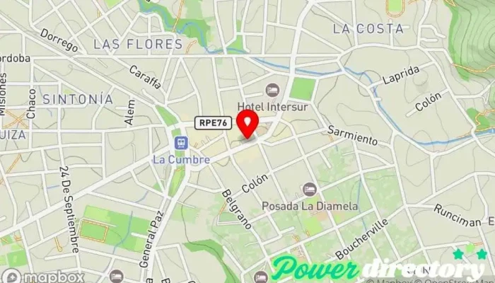 mapa de KR - Centro de Kinesiologia y Rehabilitación en Movimiento - La Cumbre - Kinesiólogo, Fisioterapeuta, Centro de rehabilitación en La Cumbre