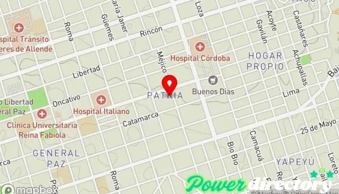 mapa de Kuga Consultorio Clínica de fisioterapia, Nutricionista, Fisioterapeuta en Córdoba
