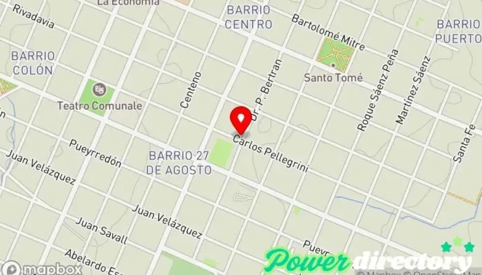 mapa de KyOST - Terapia física y rehabilitación Fisioterapeuta, Acupuntor, Terapia craneosacral, Kinesiólogo, Osteópata en Santo Tomé