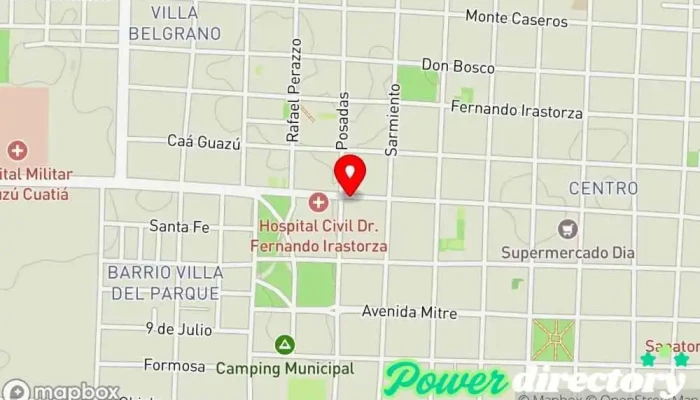 mapa de La Casa del Pastelero Suministro y fabricación de alimentos en Curuzú Cuatiá