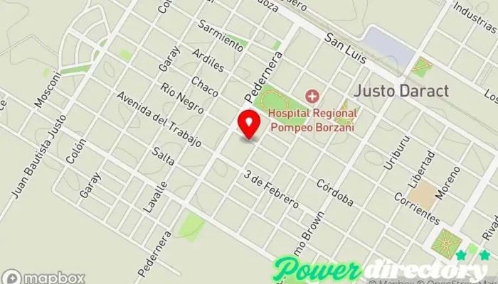 mapa de La Panoteca Panadería en Justo Daract