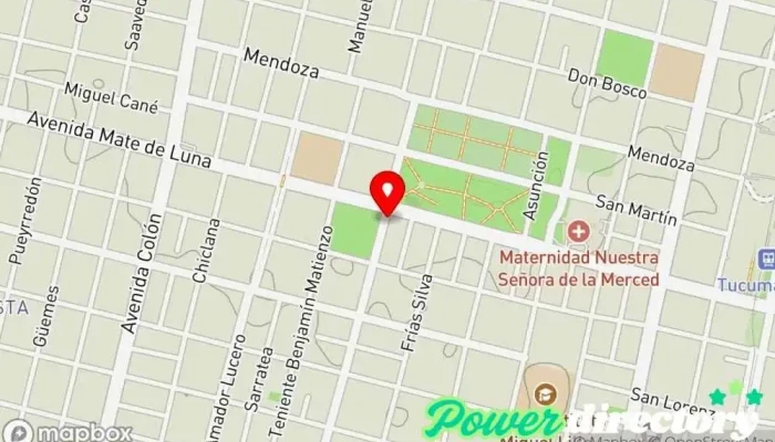 mapa de La Pellegrini - Panaderia y Cafeteria - desayuno y merienda Panadería en San Miguel de Tucumán
